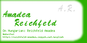 amadea reichfeld business card